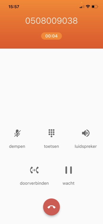 Een gesprek doorverbinden in de Vialer app