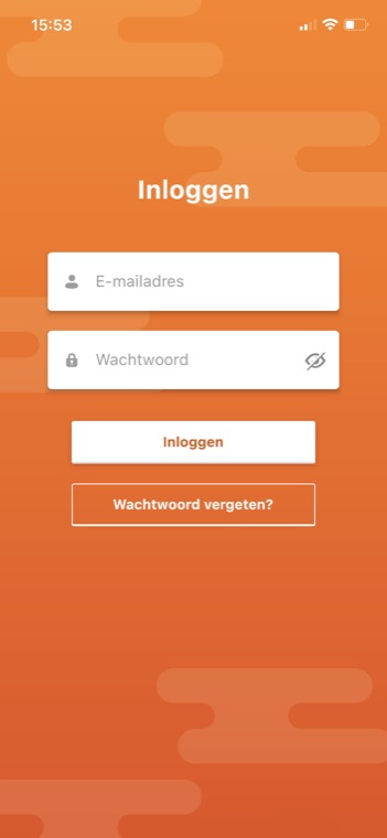 Het inlogscherm van de Vialer app
